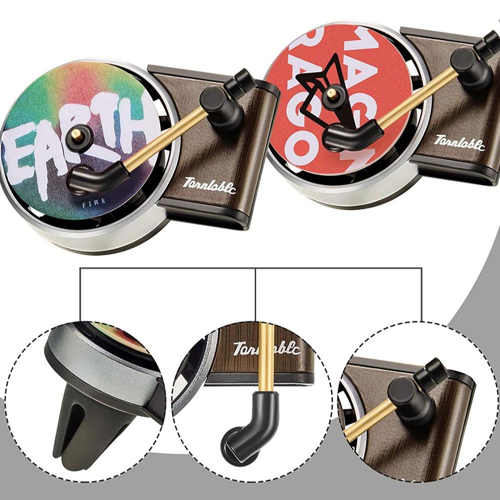 Car Air Freshener Record Player Turntable Car Perfume Vent Diffuser Clip Outlet Vinyl Clip Aromatherapy Air Phonograph Smell