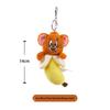 Tom & Jerry Plush Toys: Cat Pendant & Mouse Keychain Charms for Kids