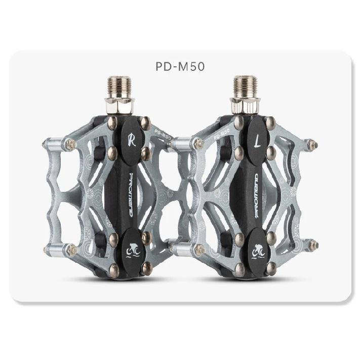 Promend MTB CNC Aluminum Alloy Peilin Bearings Big Flat Pedal Durable Lightweight Comfortable For Mountain Bike Road Gravel Bike