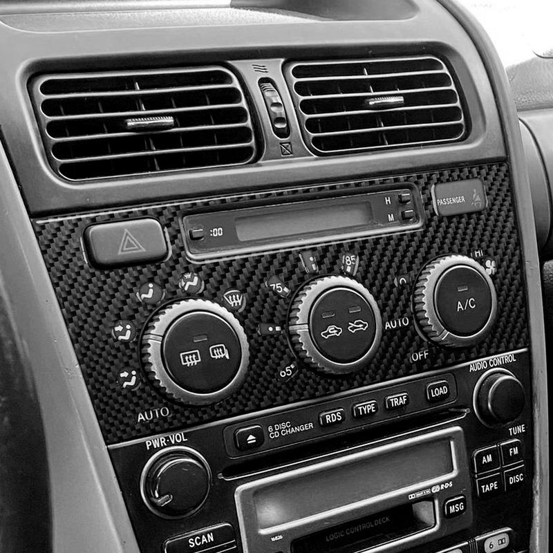 For Lexus IS IS300 1999-2005 Carbon Fiber Central Air Conditioning Control Panel Car Accessories Interior Decorative Stickers