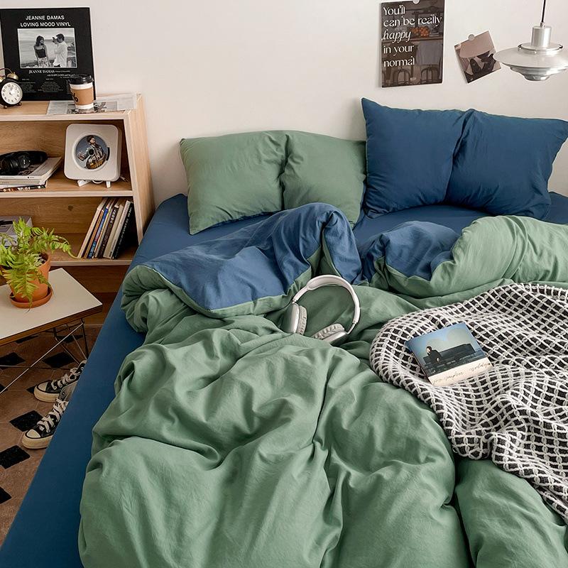 Class A Maternal And Infant Grade Colorable Bed Four-Piece Quilt Cover Student Bed Sheet House 3Pcs Set Factory