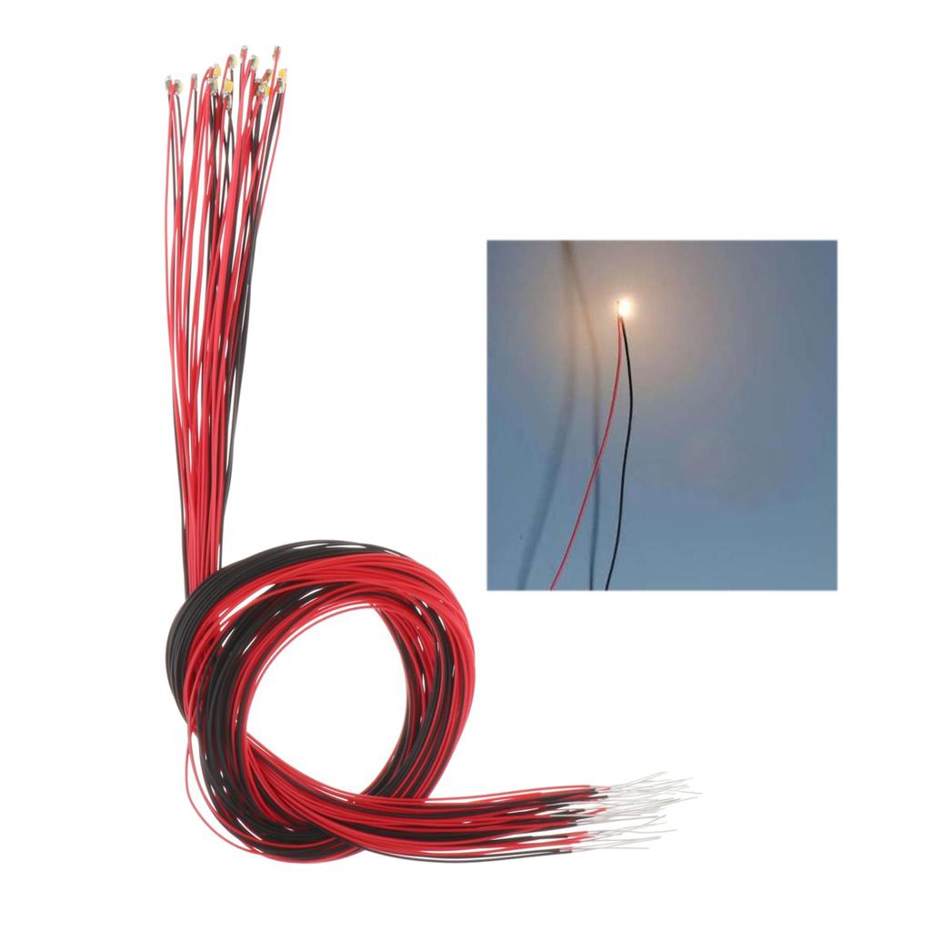 10/20 Stück 0805 Vorverdrahtete SMD LED Leuchtdiode Mikro-Litz Länge 11,8 Zoll Elektronische Komponente Modell Verdrahtete LED-Leuchten