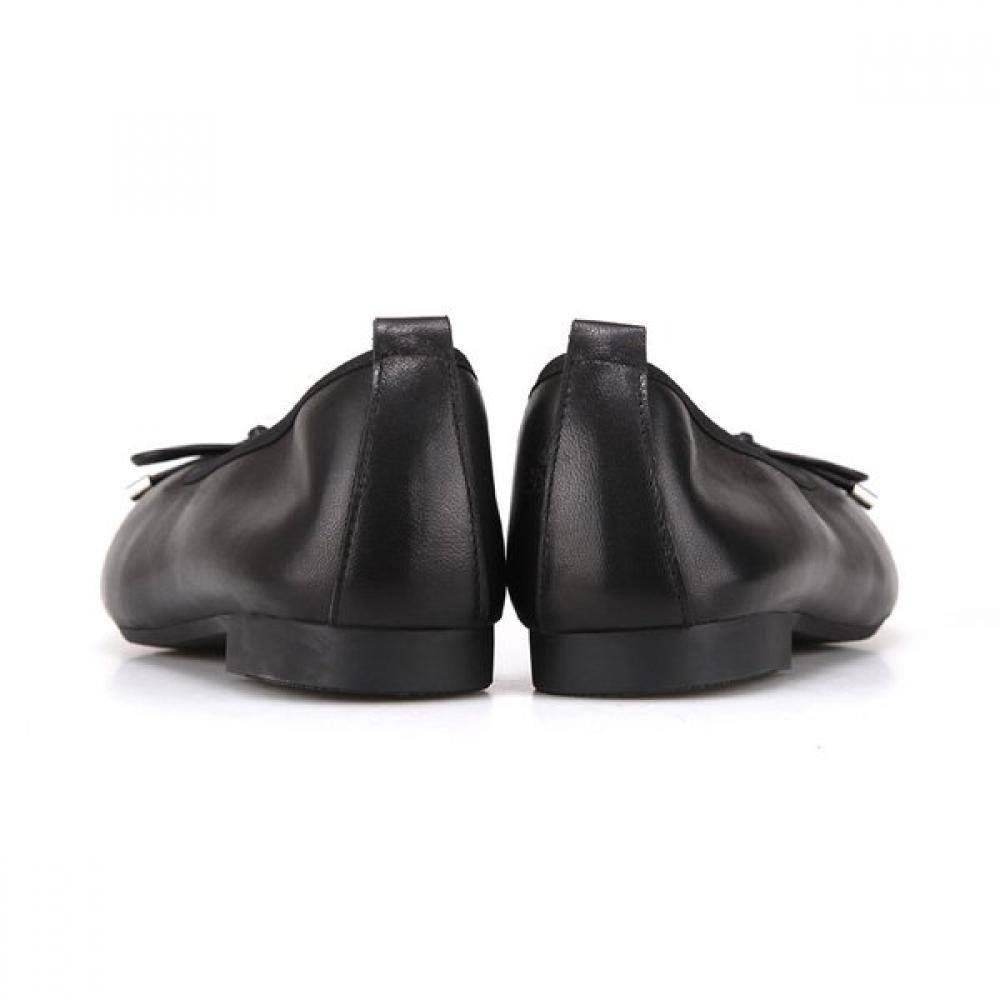 Barbara Lamb Leather Ballerina Flat Ribbon 1.5cm Blj140bk