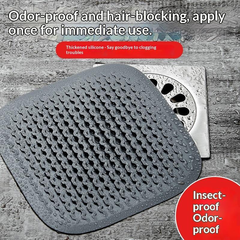Filtre à cheveux en silicone pour drain de sol, bouchon d'évier de cuisine, filtre de douche, couvercle de crépine de baignoire, fournitures de salle de bain