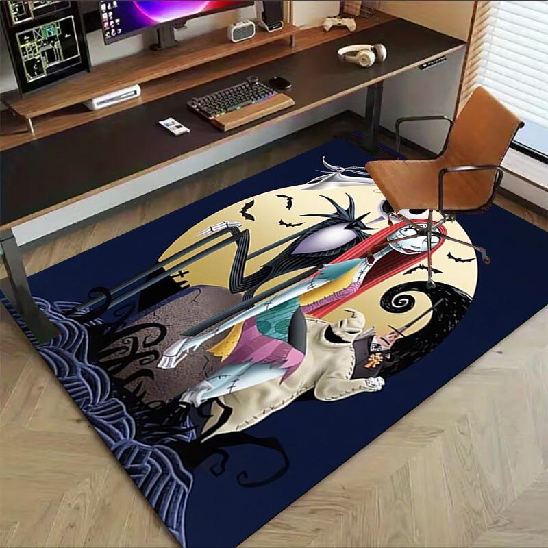 Nightmare Before Christmas Carpet For Playroom Bedroom Living Room Sofa Home Decorkids Game Area Rug Nonslip Floor Mat