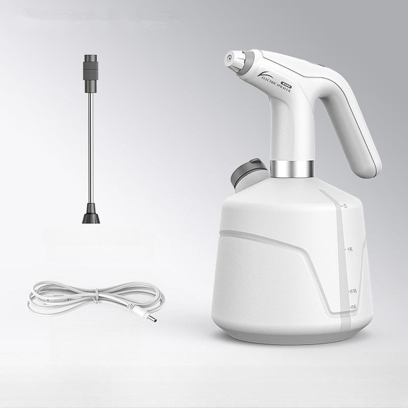 1 шт. Электрическая лейка-распылитель для дома, дезинфекции, пластиковый горшок для полива, автоматический распылитель для полива растений и уборки белый