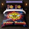 Watford FC Custom Name Text Bedding Set 1 Duvet Cover+2 Pillowcases Soccer Logo Personalized Gift For Special Occasion Bedroom Decor