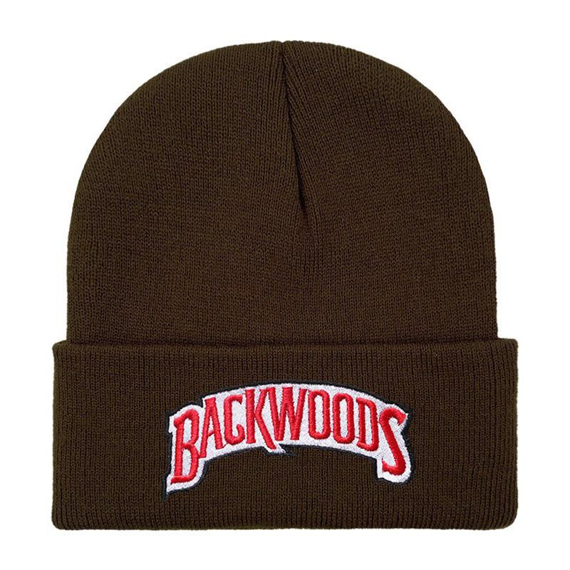 Backwoods Embroidered Beanie Hat With Adjustable Fit For Street Fashion And Cold Weather