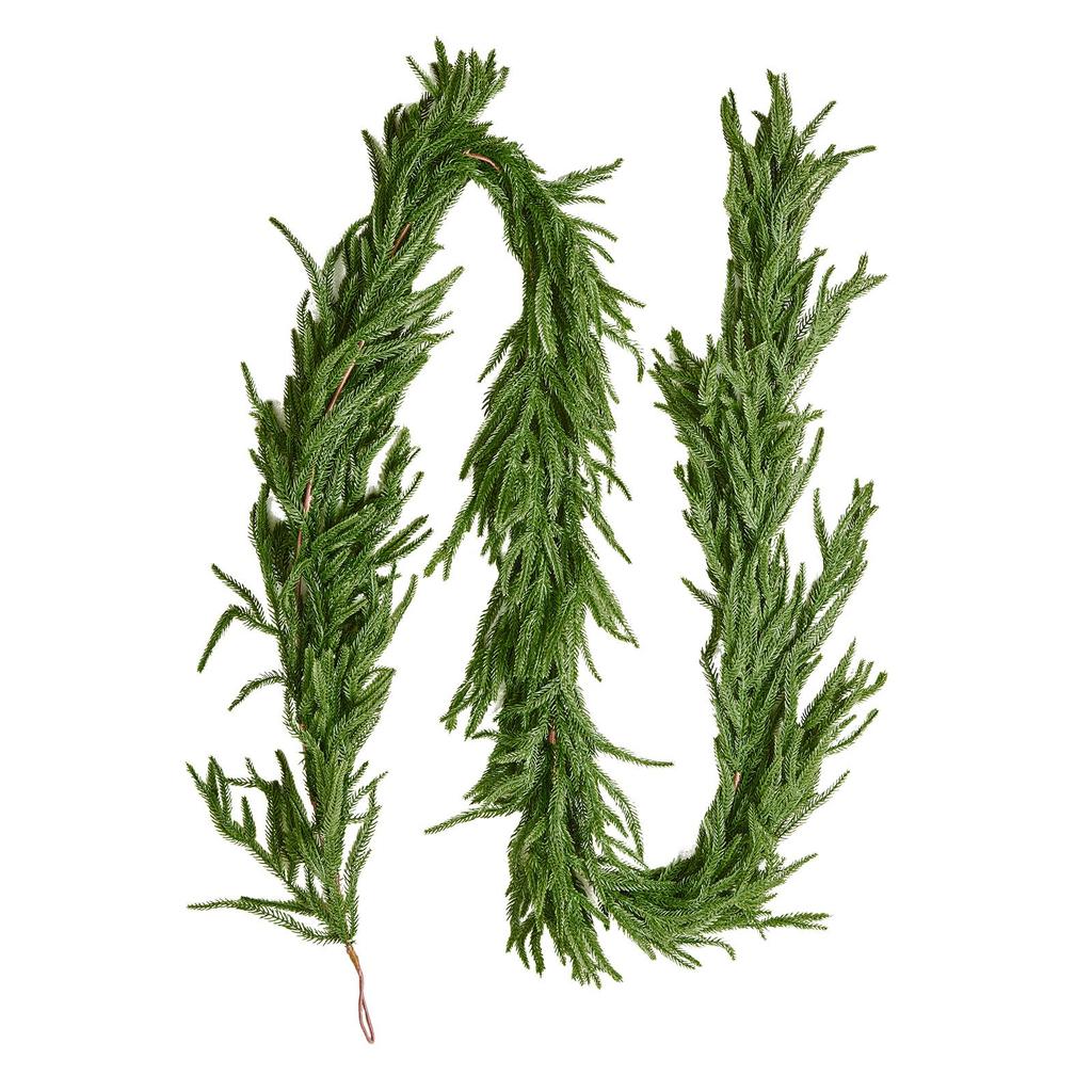 VEVOR Christmas Garland, 2750 Mm Realistic Norfolk Pine Garland, Evergreen Real Touch Artificial Faux Greenery Garlands