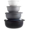 4pcs Wide-Mouth Mixing Bowl Set with Lids, Food-Grade Salad Dressing Containers, Snack Bowls, Fresh-Keeping Box, Bento Box