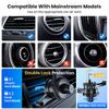 TOPK Car Phone Holder Stand, Extended Arm 3-Point Support Extendable Metal Hook Superior Stability Cell Phone Mount for Car Vent