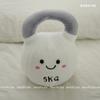 Cartoon Kettlebell Dumbbell Plush Toy Soft Simulation Fitness Equipment Stuffed Doll Kawaii Room Decor for Birthday Xmas Gifts