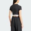 Adidas Originals Tape Waistband Tee Women Tops Black IT9771
