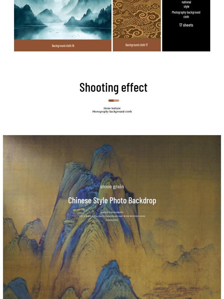 Large Chinese Retro Still Life Background Cloth for Photography