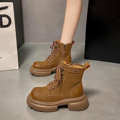 Martin Boots Women's 2025 Spring and Autumn New Outdoor Western Sichuan Travel Short Boots Popular British Style Thick-bottomed Fried Street