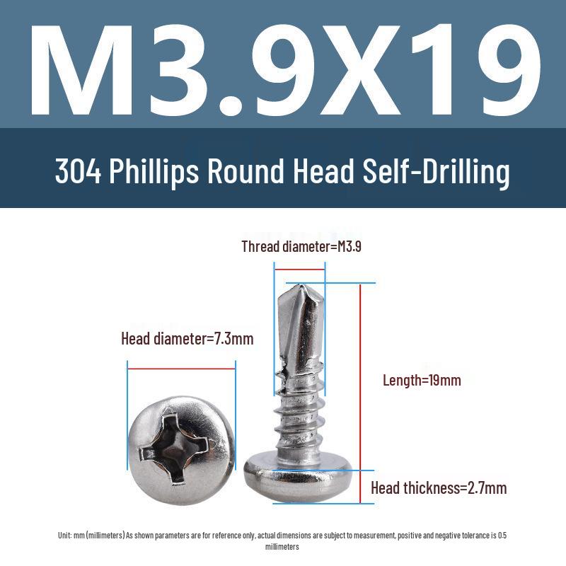 Yigu 304 Phillips Linsenkopf Selbstschneidende Schrauben M3.9/M4.2 auf Lager