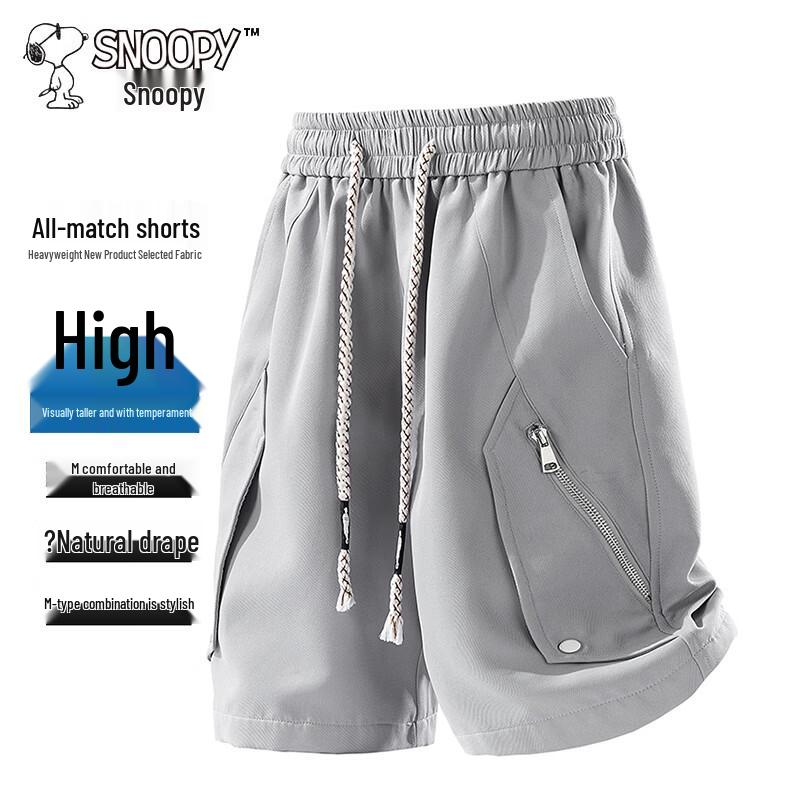 SNOOPY Men s Loose Fit Summer Cargo Shorts 7XL