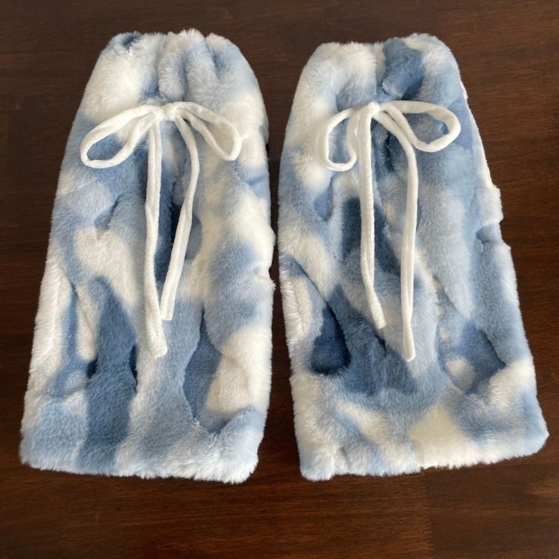 Coprigambe Pellicciati Ispessiti da Donna Lunghi Comodi Polsini per Stivali per Calore alla Moda Scaldamuscoli Peluche Morbidi con Fantasia Leopardo