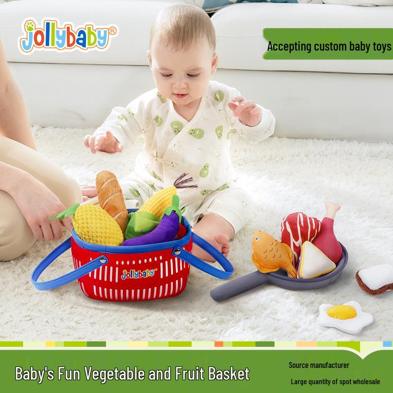 

Jollybaby Pretend Play Kitchen Fruit & Vegetable Basket for Baby Early Education (0-1 Year)