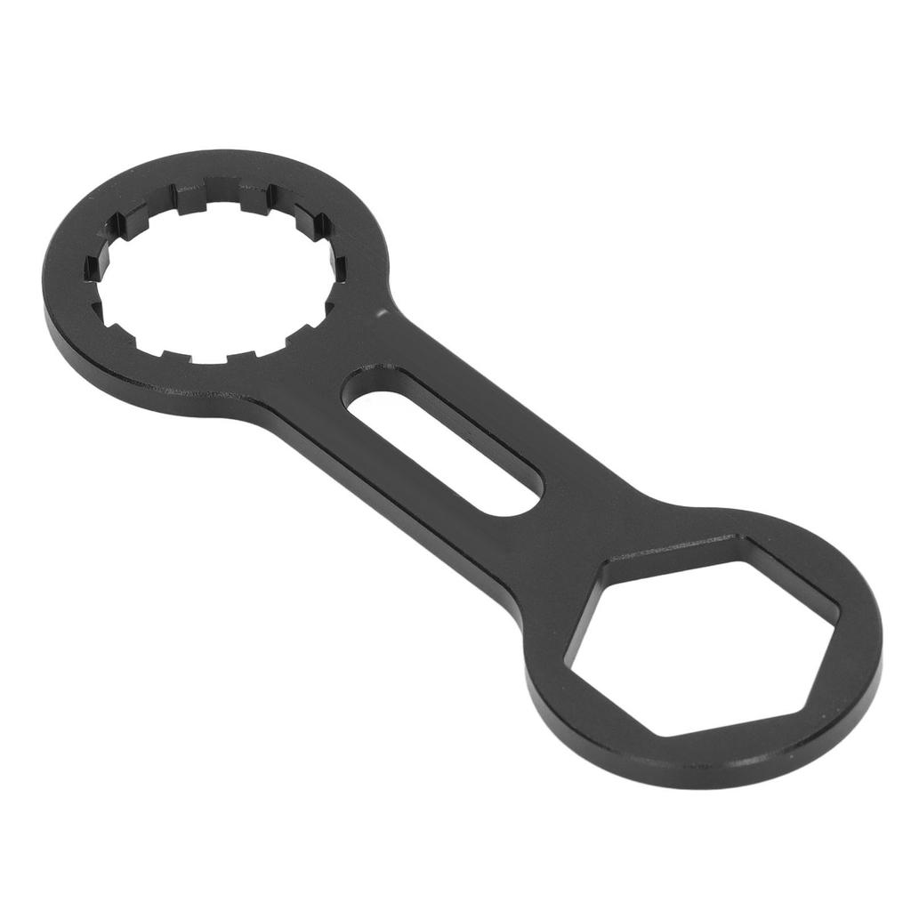 Bike Front Fork Repair Tool Aluminum Alloy Black Mountain Bicycle Cap Disassembly Wrench for Hydraulic Mechanical Fork