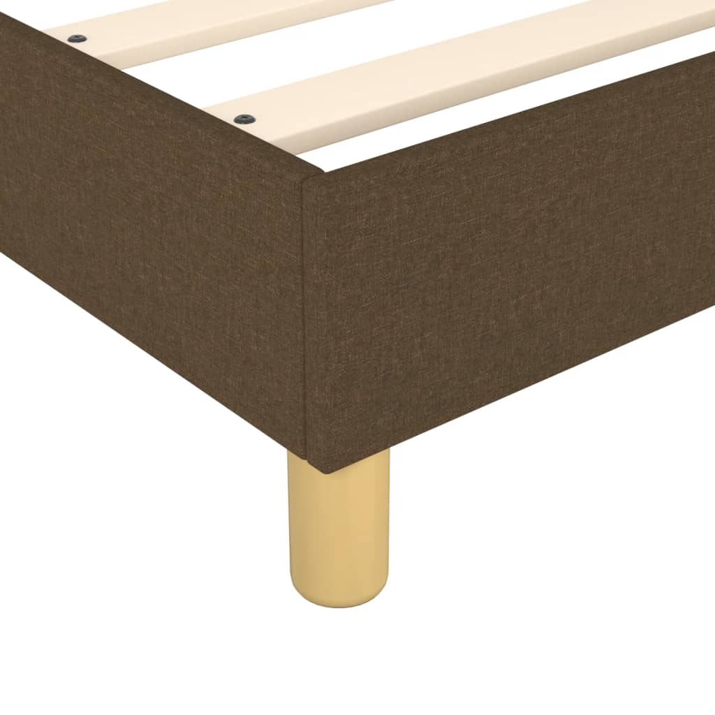 Vidaxl Bed Frame Without Mattress, Dark Brown, 140X190 Cm, Fabric