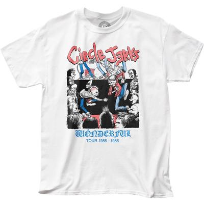 Circle Jerks Wonderful Tour Herren T-Shirt Rock and Roll Musikband T-Shirt Weiß