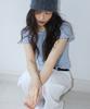Michikoleondeonkosino Marine Stripe Crop Top Blue