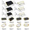 3PCS Light Luxury Plastic Tea Tray Set Golden Handle Rectangular Dessert Tray Stackable Thickened Brunch Tray Fruit