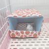 Hamster Winter Bed Warm Cave Cozy Hideout Bottomless House Cute Print for Small Animals Ferrets Playing Sleeping