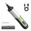 Rechargeable Screwdriver Kit 3 Speed Choices LED Light For Tight Areas Electronics