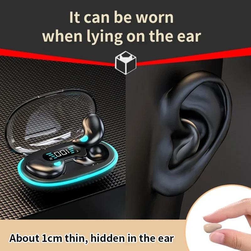 Sleeping Earbuds Wireless Mini Headphones For Work TWS Bluetooth Earphones Stereo Hidden Headset with Mic HD Call Waterproof X55