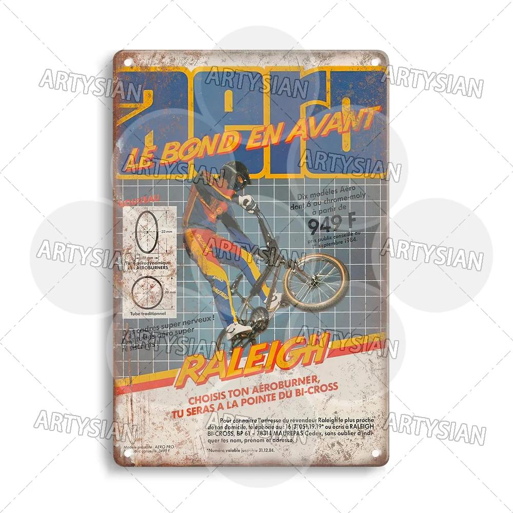 Vintage BMX Bike Metal Sign Bicycle Motocross Plaque Racing ACS TUF Pedals Procraft Kuwahara Raleigh Mongoose Dyno Diamond Back