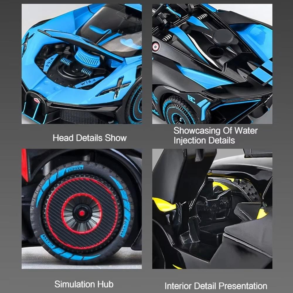 1:24 Bolide Revuelto Alloy Model Diecast Car Toys Doors Opened Sound Light Pull Back Miniature Vehice Boy Adult Birthday Present