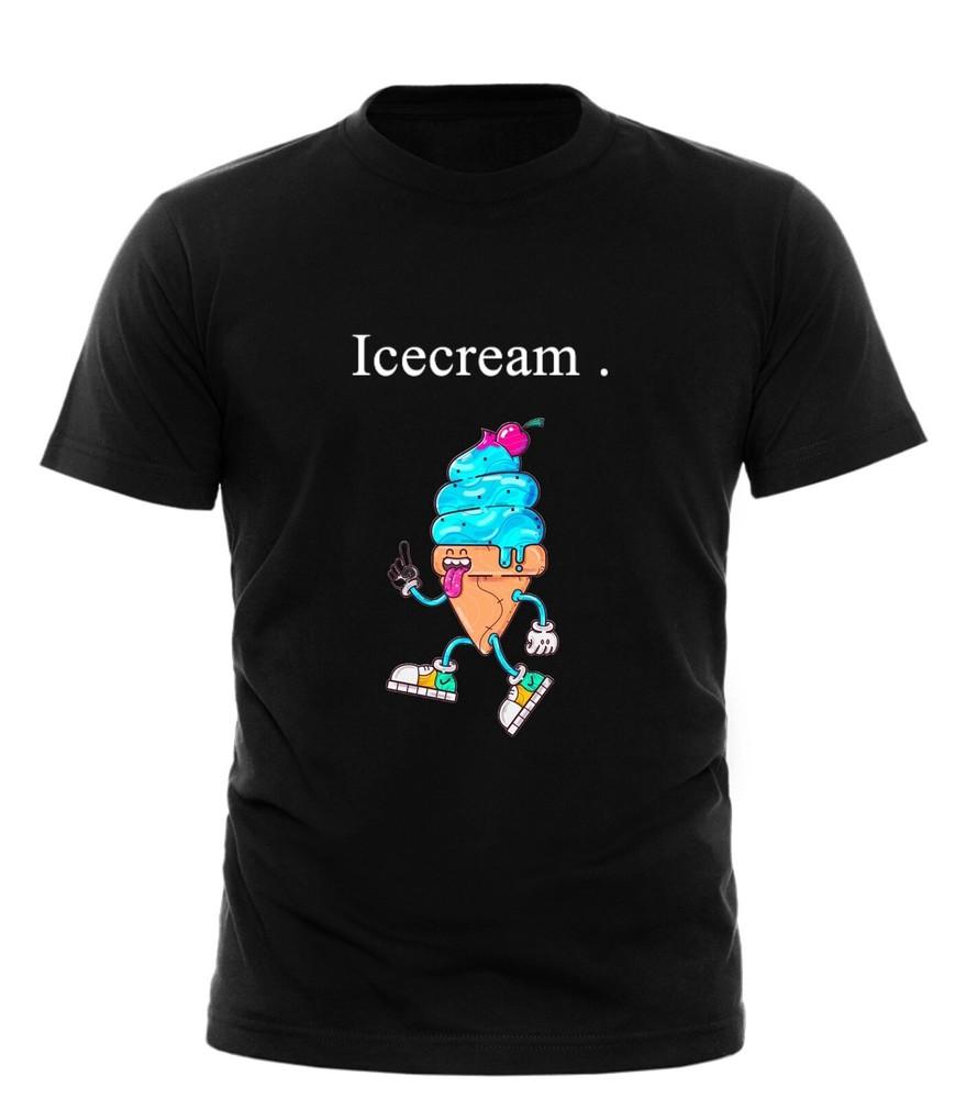

Funny Gift Ice Cream TShirt Cute Ice Cream Lover Tshirt Black White All Size Unisex T-Shirt XXL