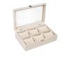Compact Watch Storage Box with Clear Lid Safeguarding 6-Slot Organizer