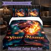 Personalized 3Pcs Bedding SetOne Piece Custom Text Duvet Cover Pillowcase Set Bedroom Gift