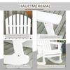 Adirondack Garden Chair Rocking Chair Rocking Armchair Garden Armchair Garden Furniture Balcony Chair White 77 X 94 X 97 Cm