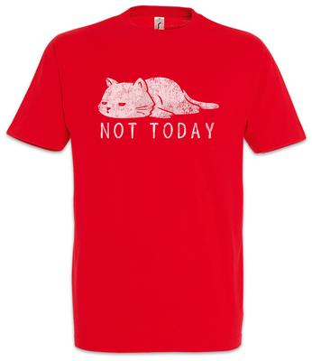 Cat Not Today T-Shirt Fun Cats Addiction Addicted Love Geek Nerd Lazy Lazybones