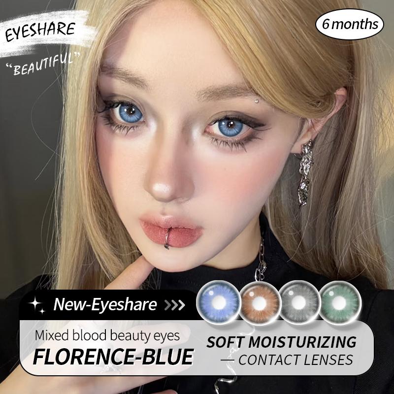 EYESHARE 1Pair Color Contact Lenses for Eyes Natural Brown Yearly Use Lenses Gray Multicolored Contact Lens Gray Pupils Lens