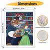Disney oil painting painting art Beauty and the Beast reading books handmade diy painting home decoration gift