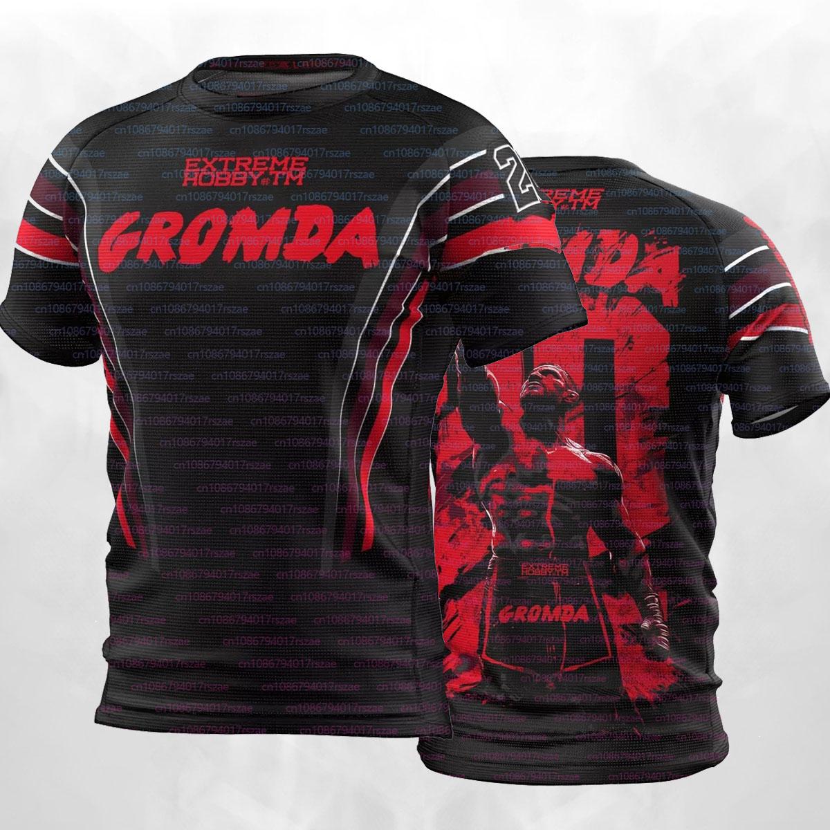 GROMDA Battle Boxing Game Team Trikot Herren MMA Play Fighting Kurzarm T-Shirts Fans Sommer 3D Druck Atmungsaktiv Sportbekleidung L