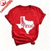 Texas State Outline Bluebonnet Flower Graphic Tshirt Unisex Unisex Cotton Short Sleeve Texas Pride Casual Daily Outfit