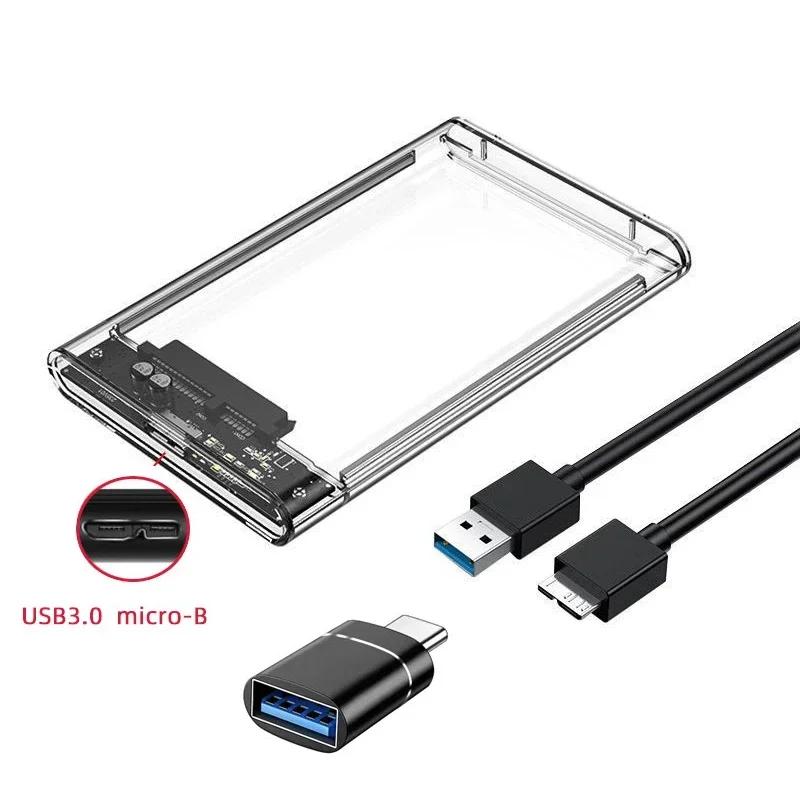 Xiaomi USB 3.0 HDD Enclosure 2.5 inch SATA SSD Hard Drive Case with 5Gbps Transfer Speed Mobile External Housing Harddisk Boxs Cable