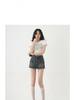 Korean Style High-Waist A-Line Denim Mini Skirt for Women - Spring/Summer Bodycon Skirt