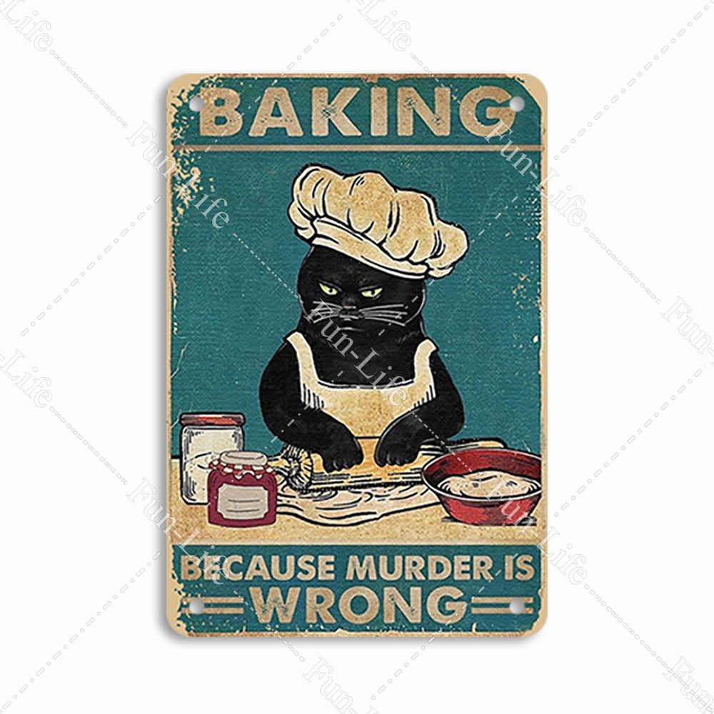 Vintage Cat Metal Sign Poster, Home Decor, Retro Animals Tin Sign, Living Room, Pet Shop, Bar, Hotel, 20x30cm