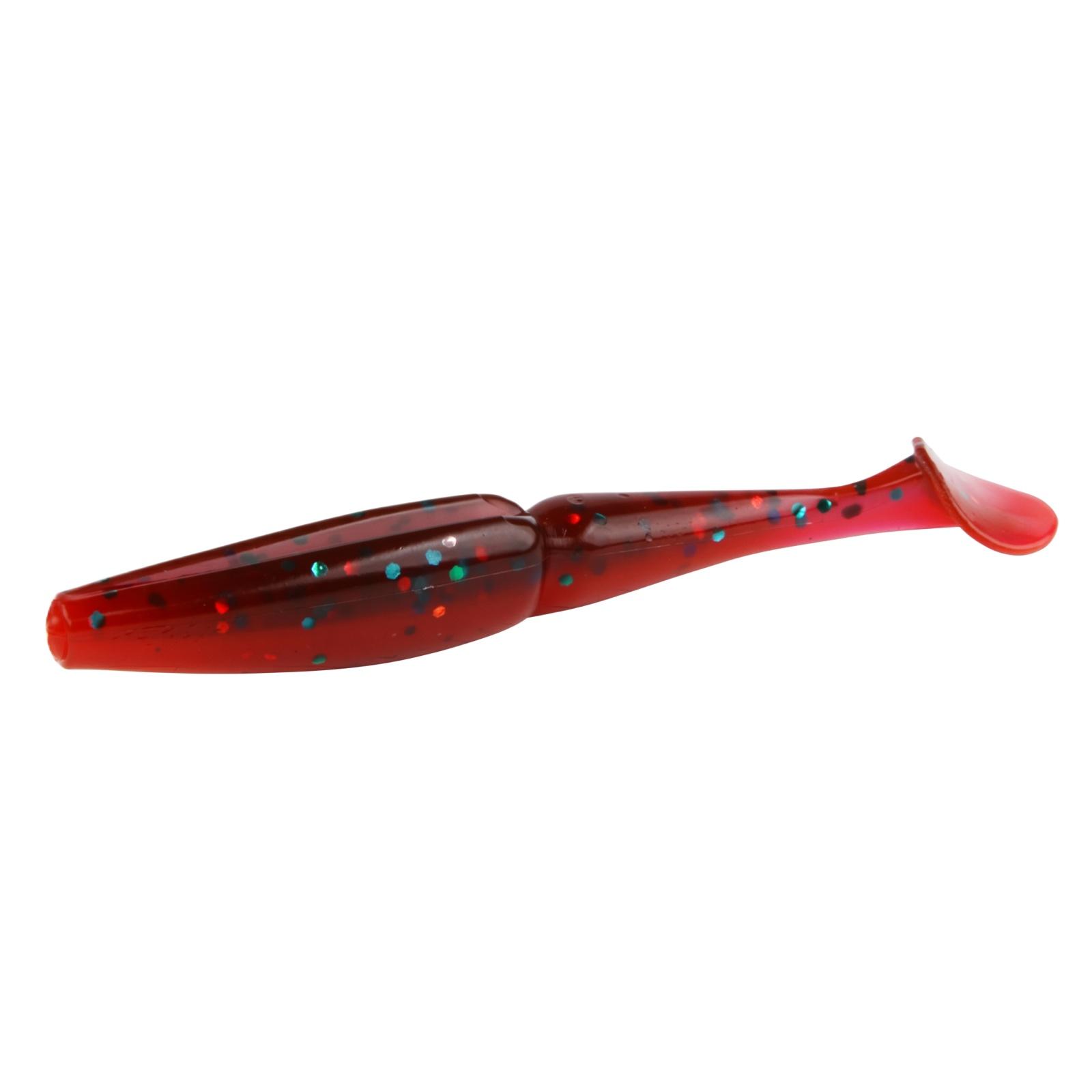 

Two‑ T‑Tail Soft 7cm Artificial for Bass Culter Fishing one size червоний