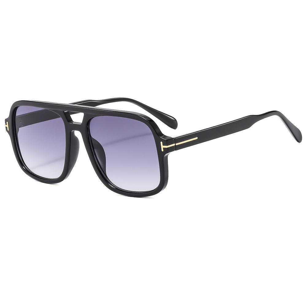 Óculos de Sol Aviador High-End Retrô com Barra em T e Dupla Ponte Anti-UV para Esportes ao Ar Livre