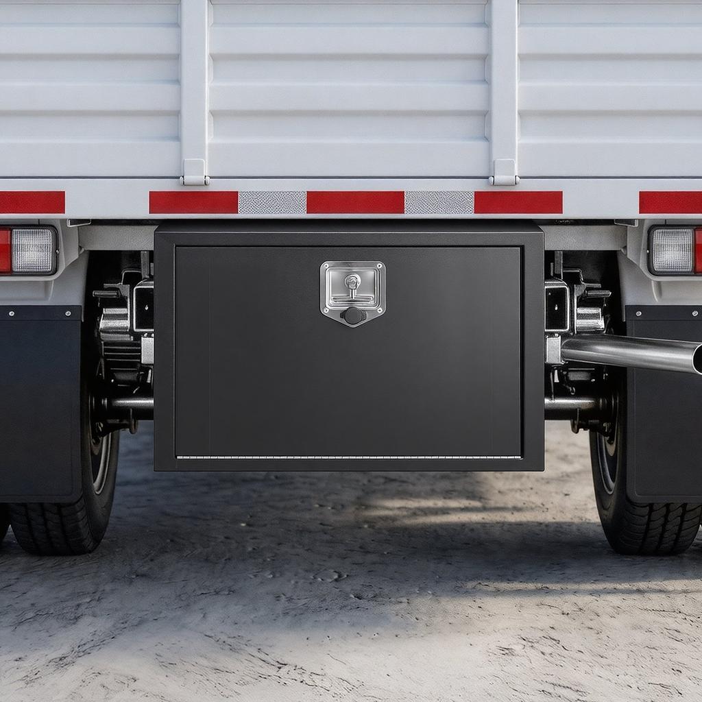 Unterboden-LKW-Werkzeugkasten, 914 x 457 x 457 mm Robuster Stahl-Anhänger-Aufbewahrungsbox mit Schloss & Schlüsseln, Wasserdichter Anhänger-Aufbewahrungs-Organizer Unterboden