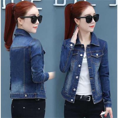 Neue Kurze Denim Jacken Frauen Mantel Waschen Langarm Vintage Casual Jean Jacke Bomber Denim Mantel 3Xl 5Xl P326