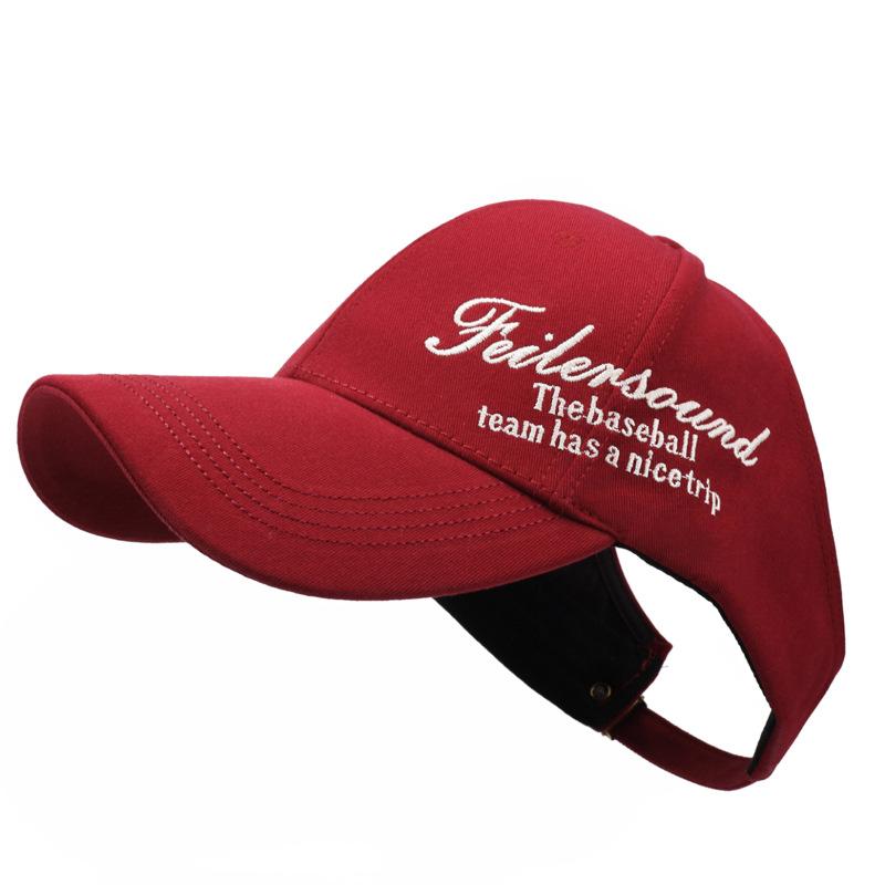 

New alphabet hard top wide brim baseball hat men s and women s versatile deep top face small cap tide Adjustable красный